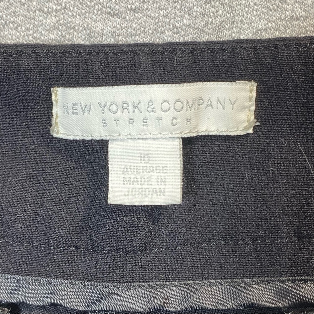New York & Co Dress Pants Women 10 Black Bootcut Mid Rise Stretch Career Slacks - Picture 5 of 14